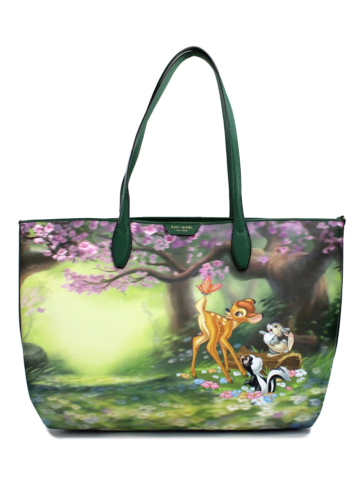 Disney Sutton Bambi Coated Canvas Shoulder Tote Handbag Purse