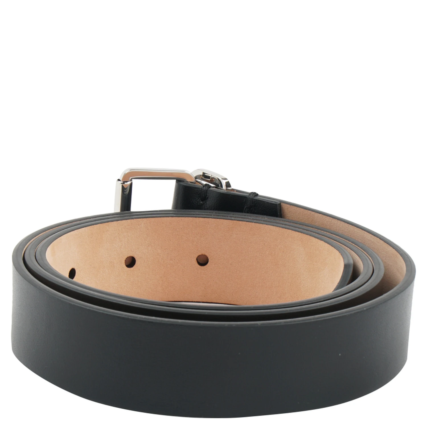 logo-buckle leather belt