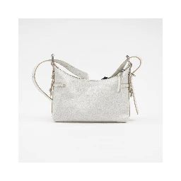 Textured Leather Bag With Adjustable Strap