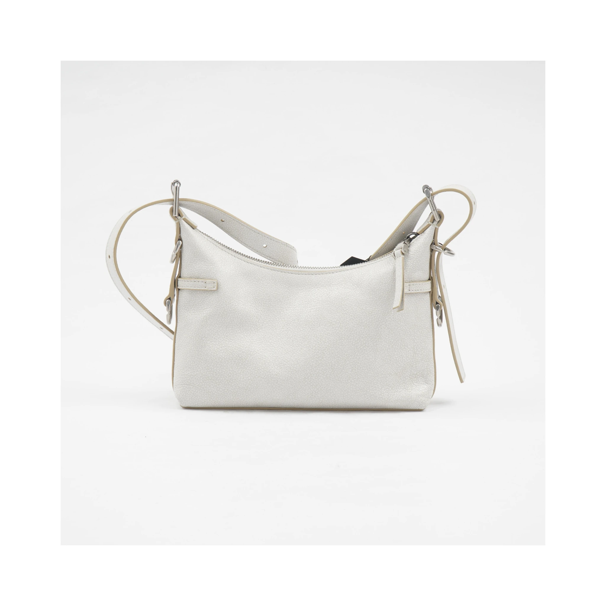 Textured Leather Bag With Adjustable Strap