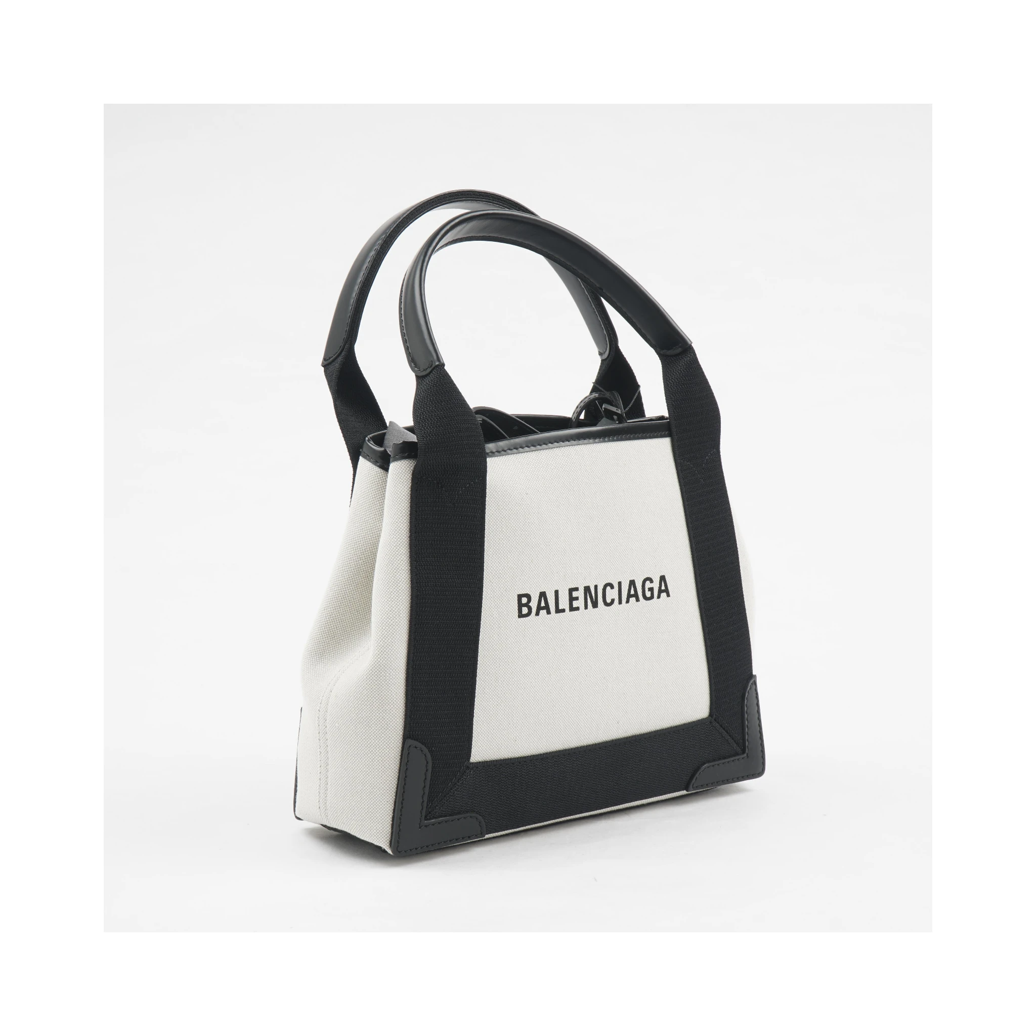 Cabas Leather-Trimmed Canvas Tote Bag