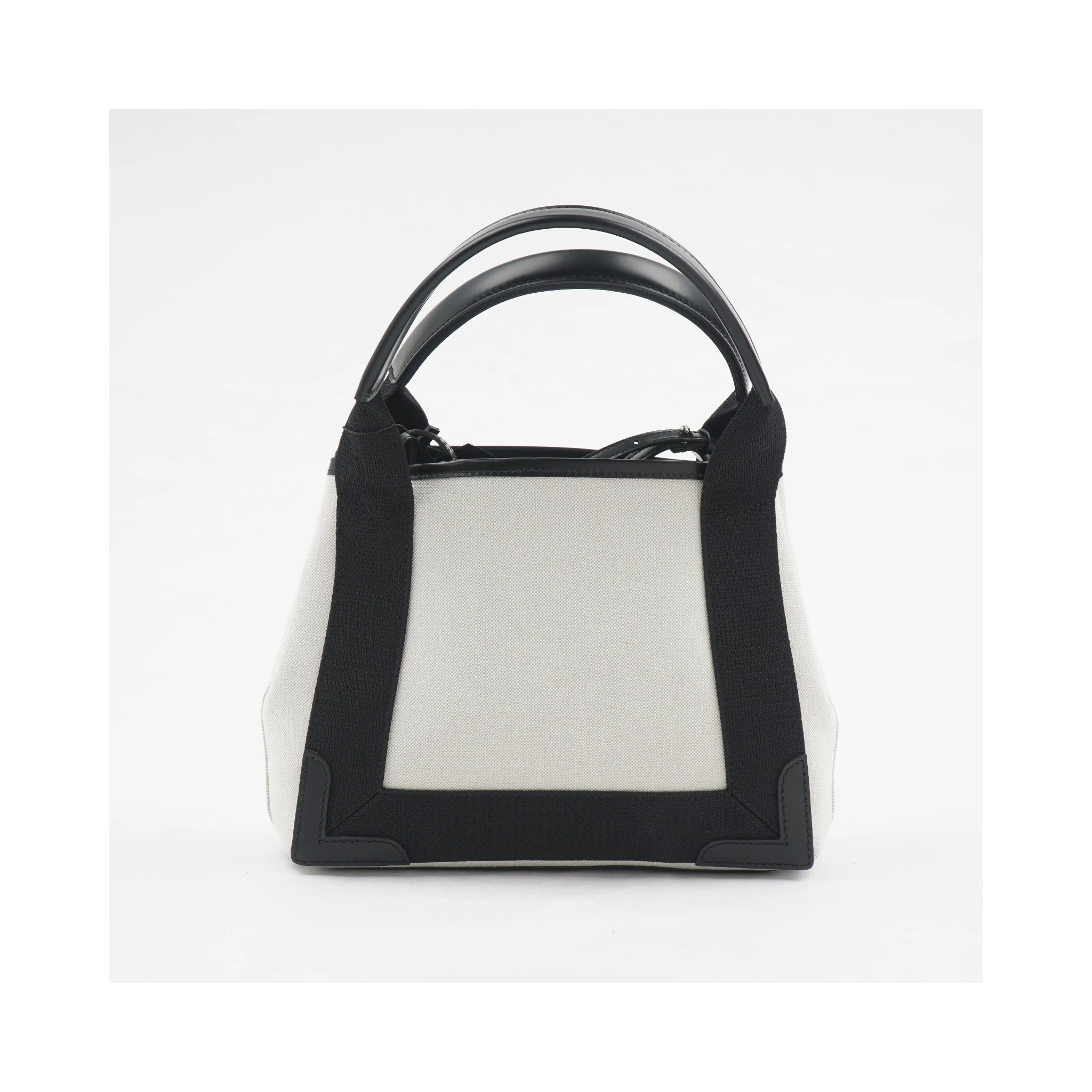 Cabas Leather-Trimmed Canvas Tote Bag