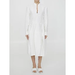 Linen and viscose dress