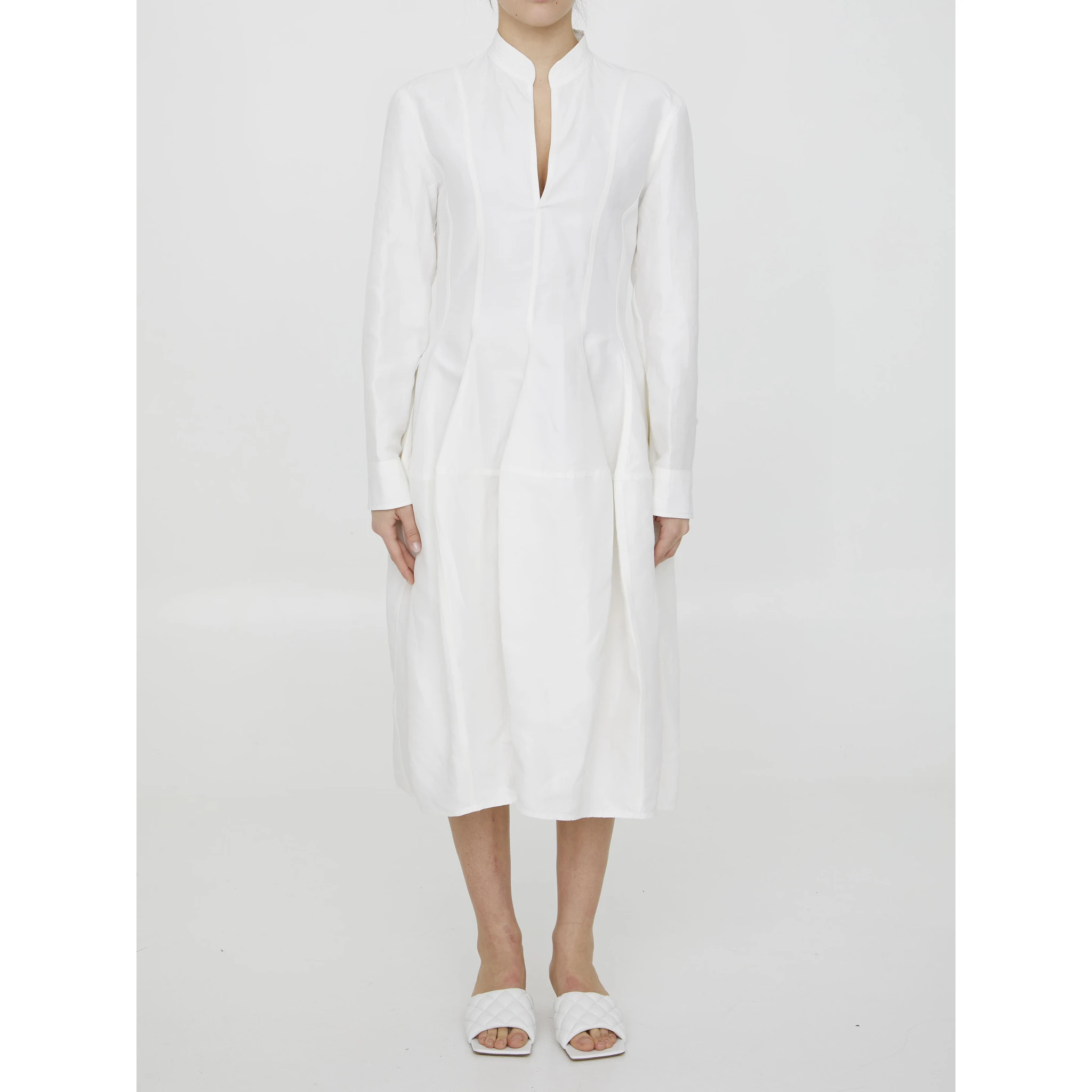 Linen and viscose dress