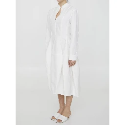 Linen and viscose dress