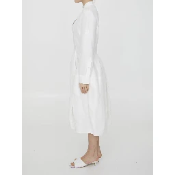 Linen and viscose dress