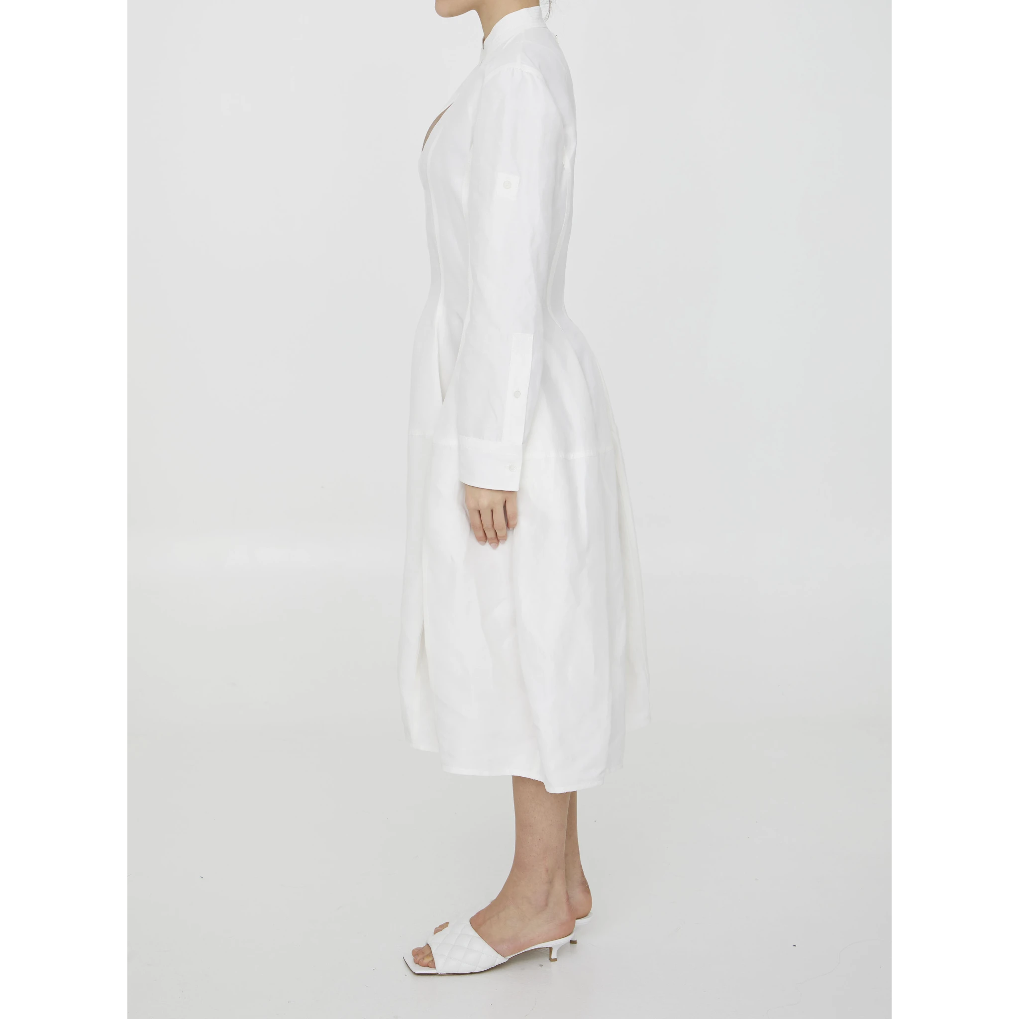 Linen and viscose dress