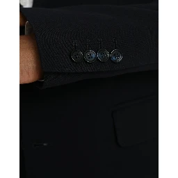 Black Wool Single Breasted Coat Blazer