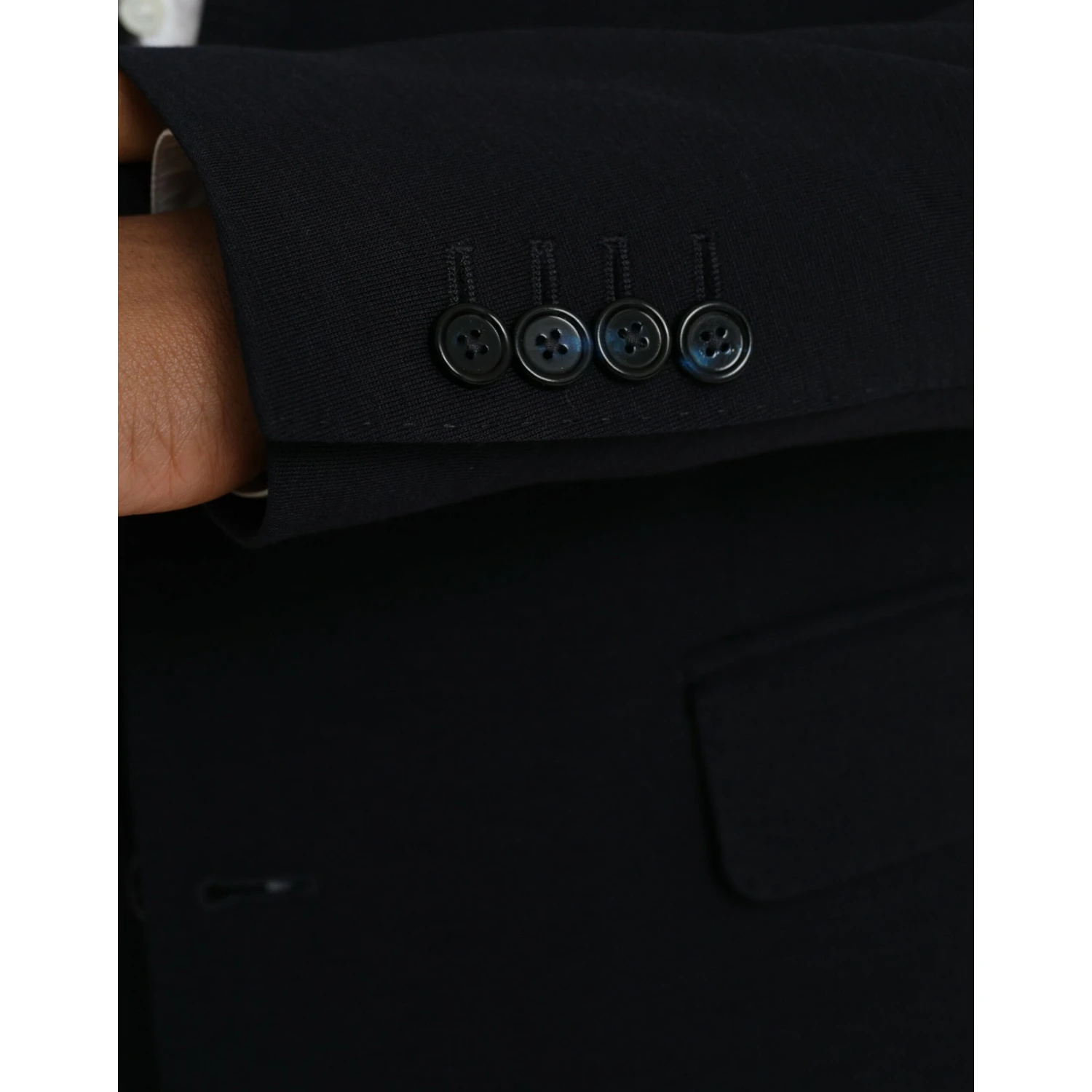 Black Wool Single Breasted Coat Blazer