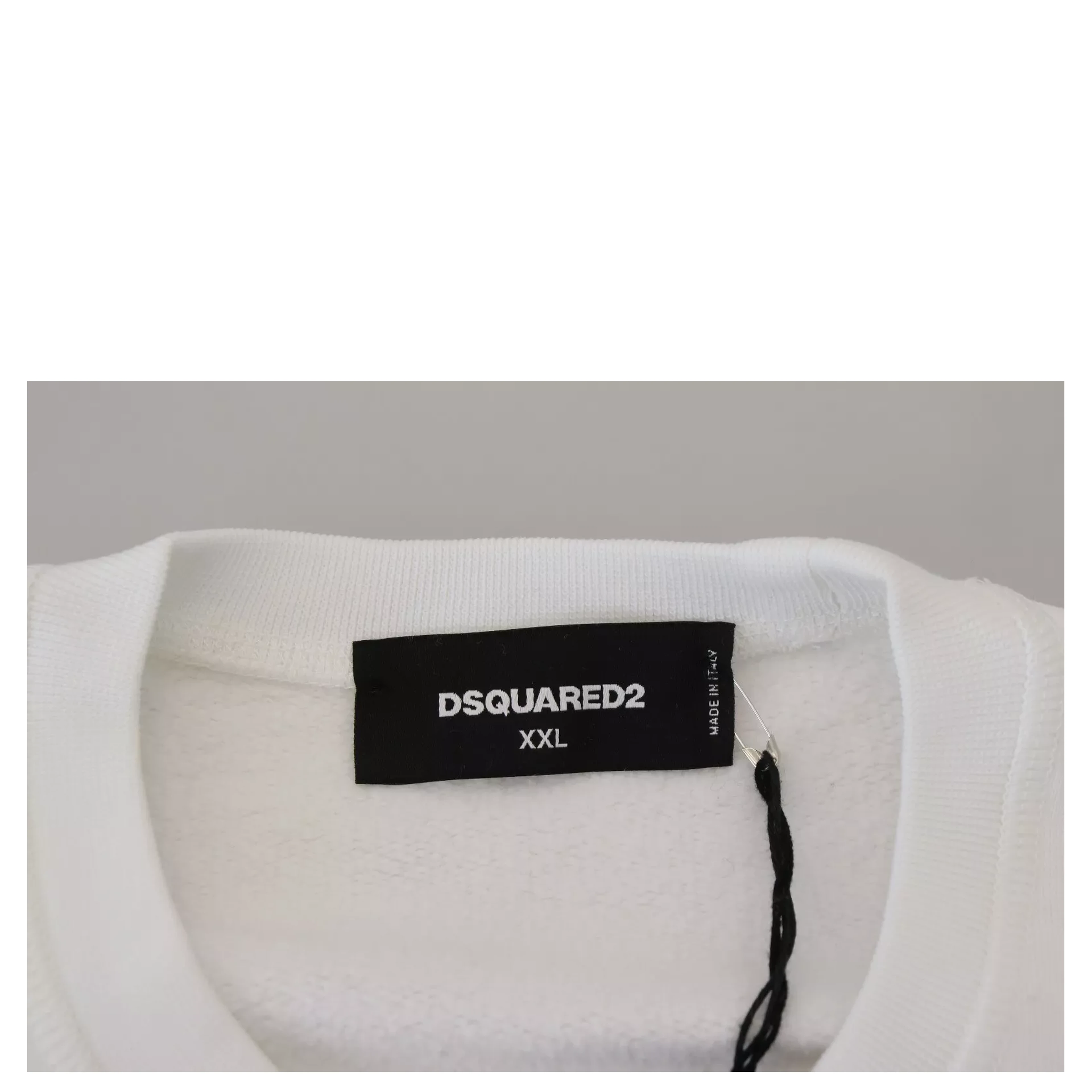 White Embroidered Crewneck Sweatshirt Sweater