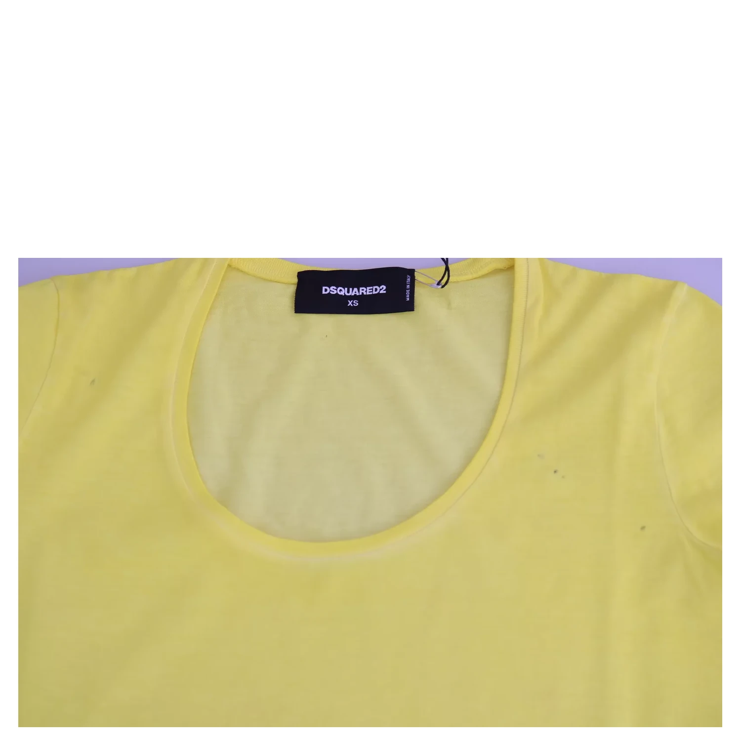 Yellow Round Neck Short Sleeve Shirt Top Blouse