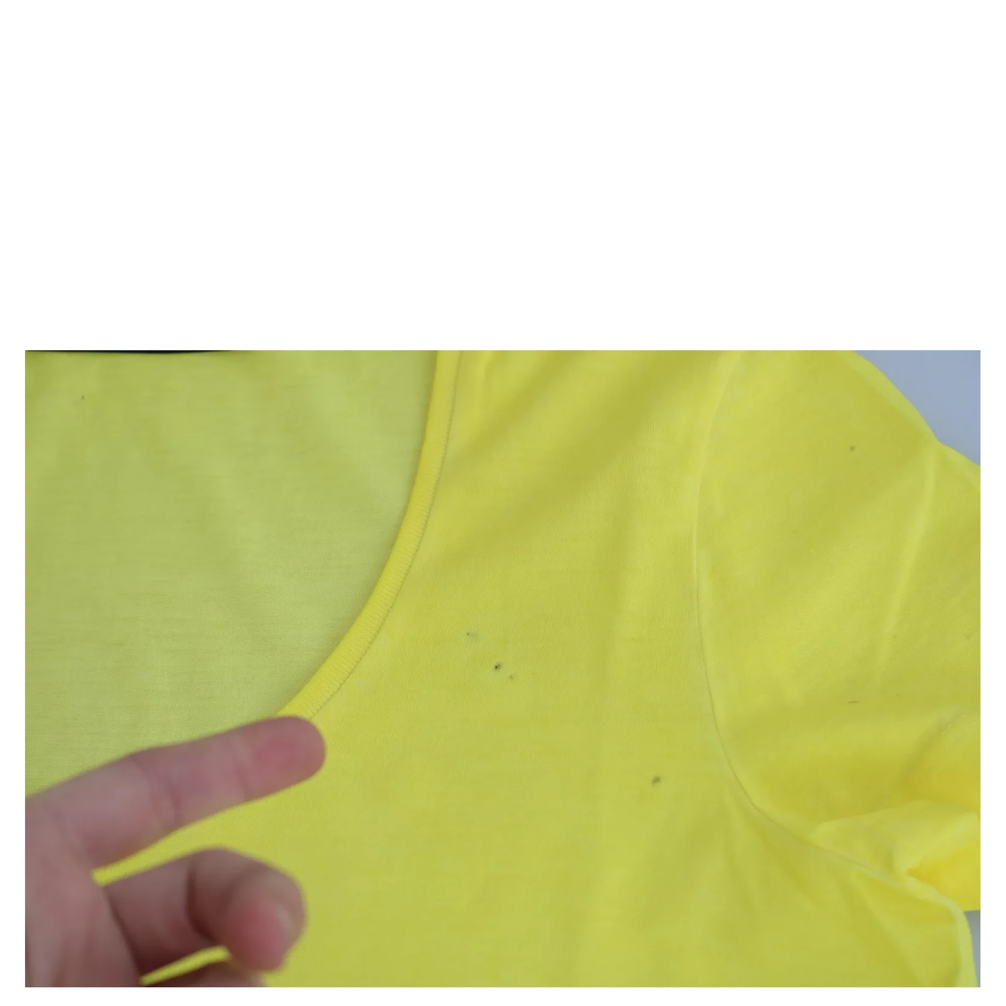 Yellow Round Neck Short Sleeve Shirt Top Blouse