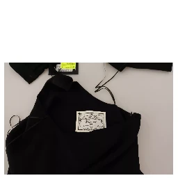 Black Long Sleeves Side Slit Floor Length Dress