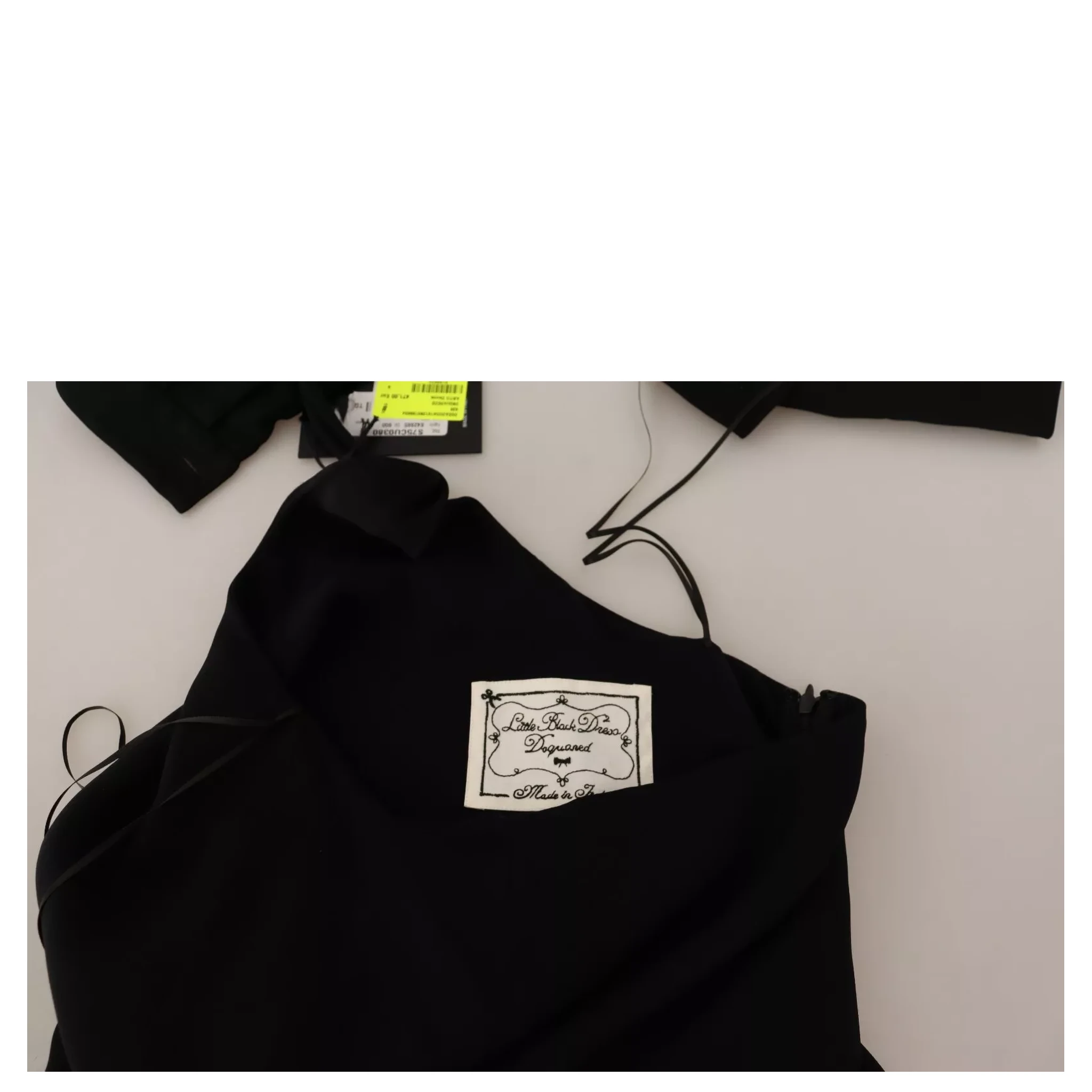 Black Long Sleeves Side Slit Floor Length Dress