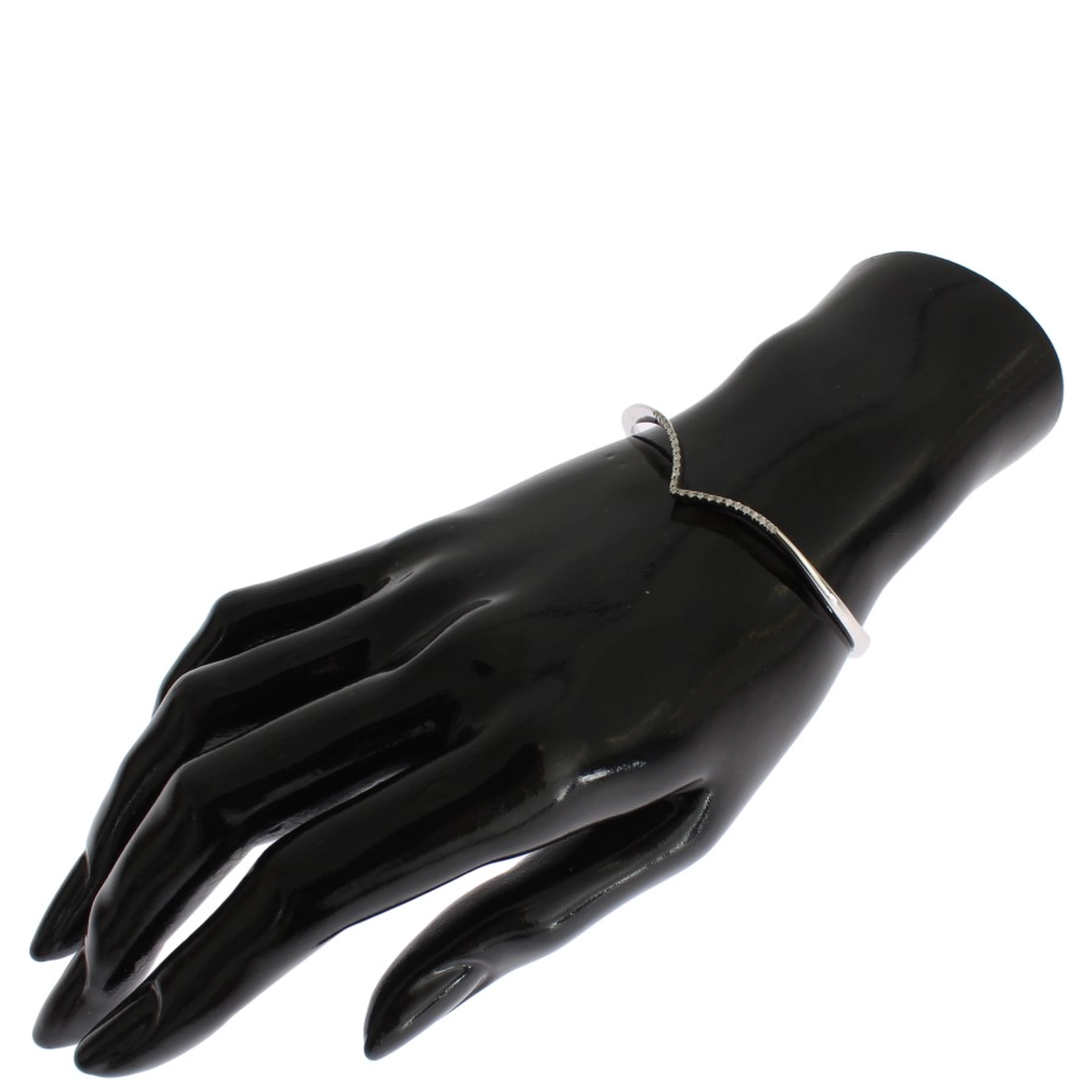 Skyfall CZ 925 Silver Bangle Bracelet