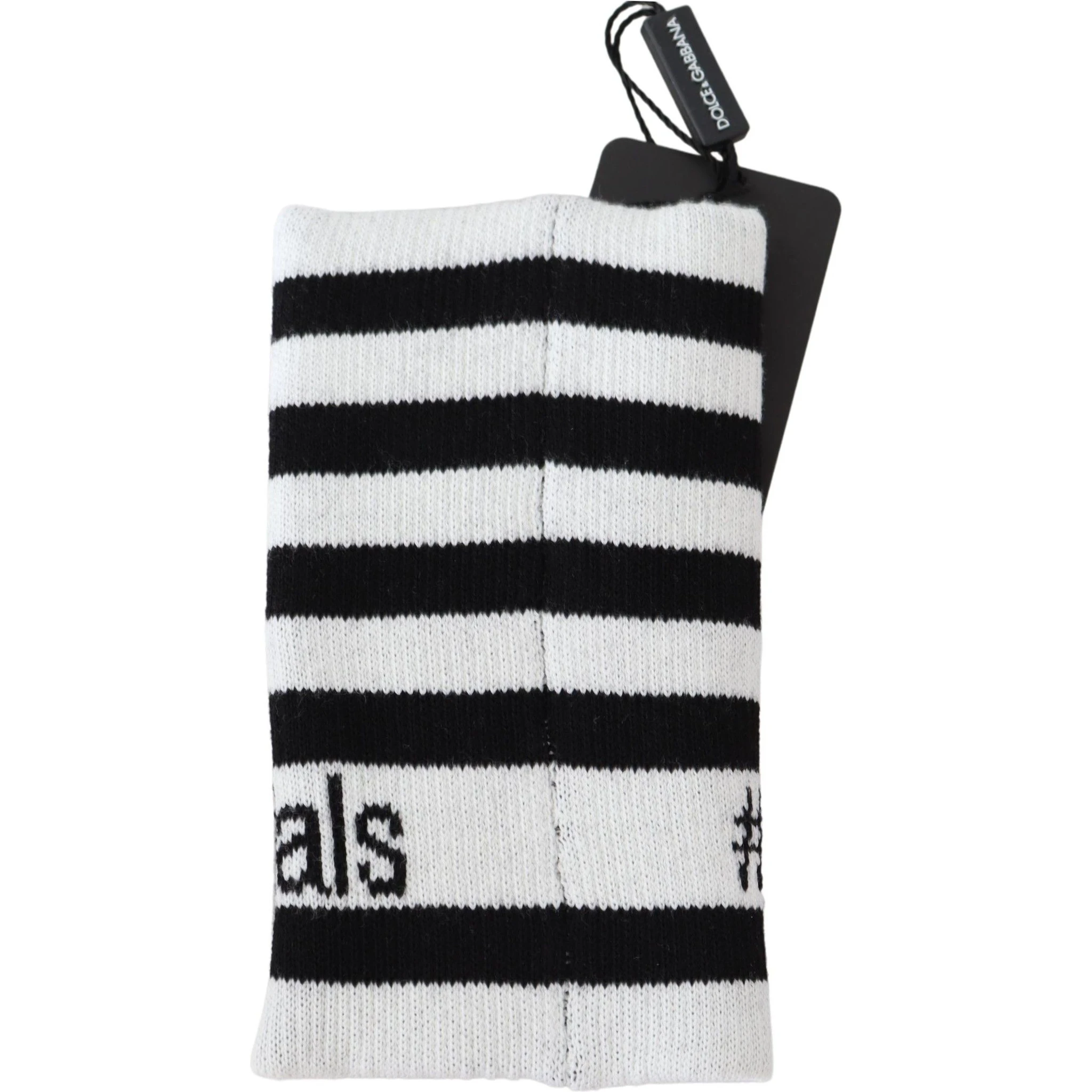 Black White Wool DGMillennials Wristband Wrap