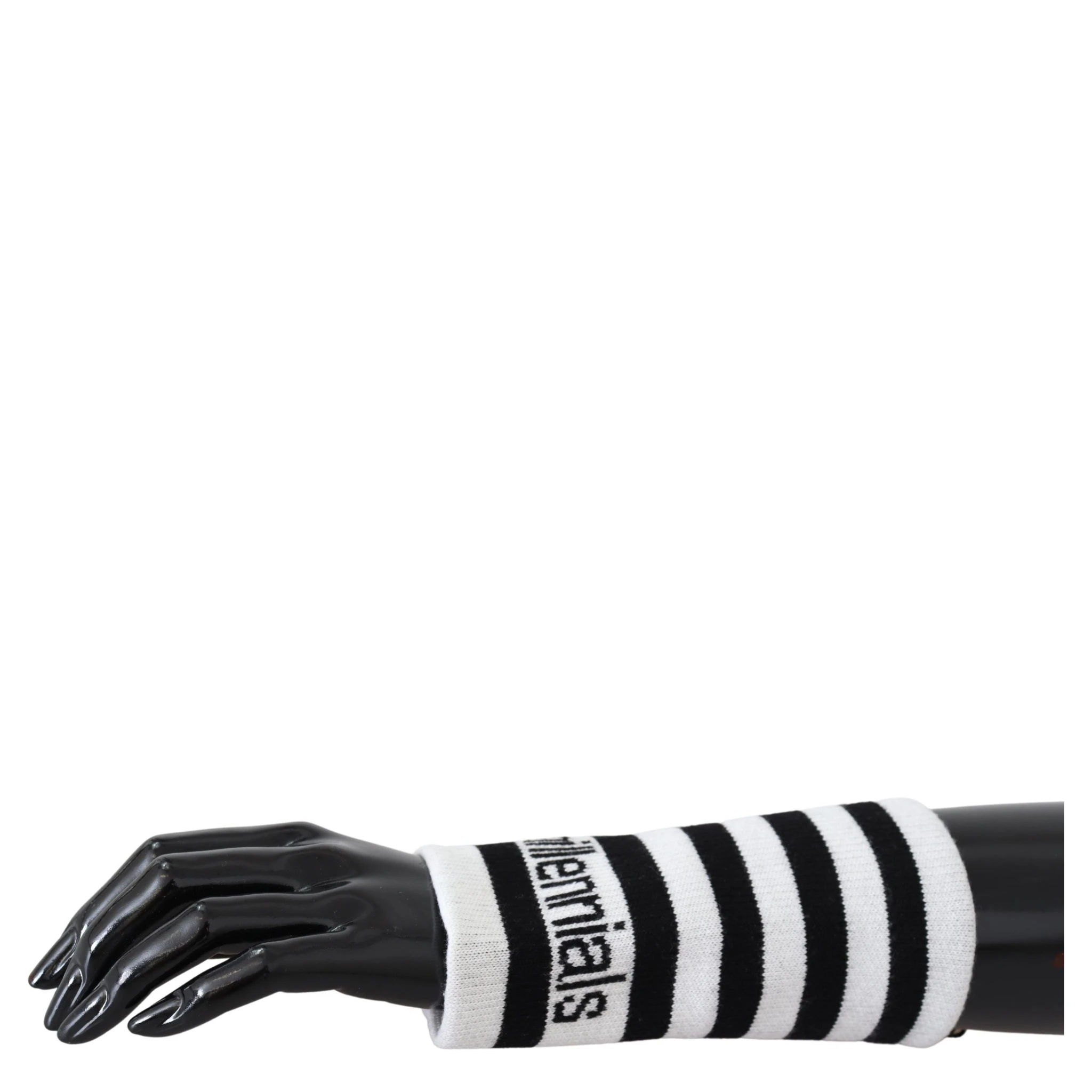 Black White Wool DGMillennials Wristband Wrap