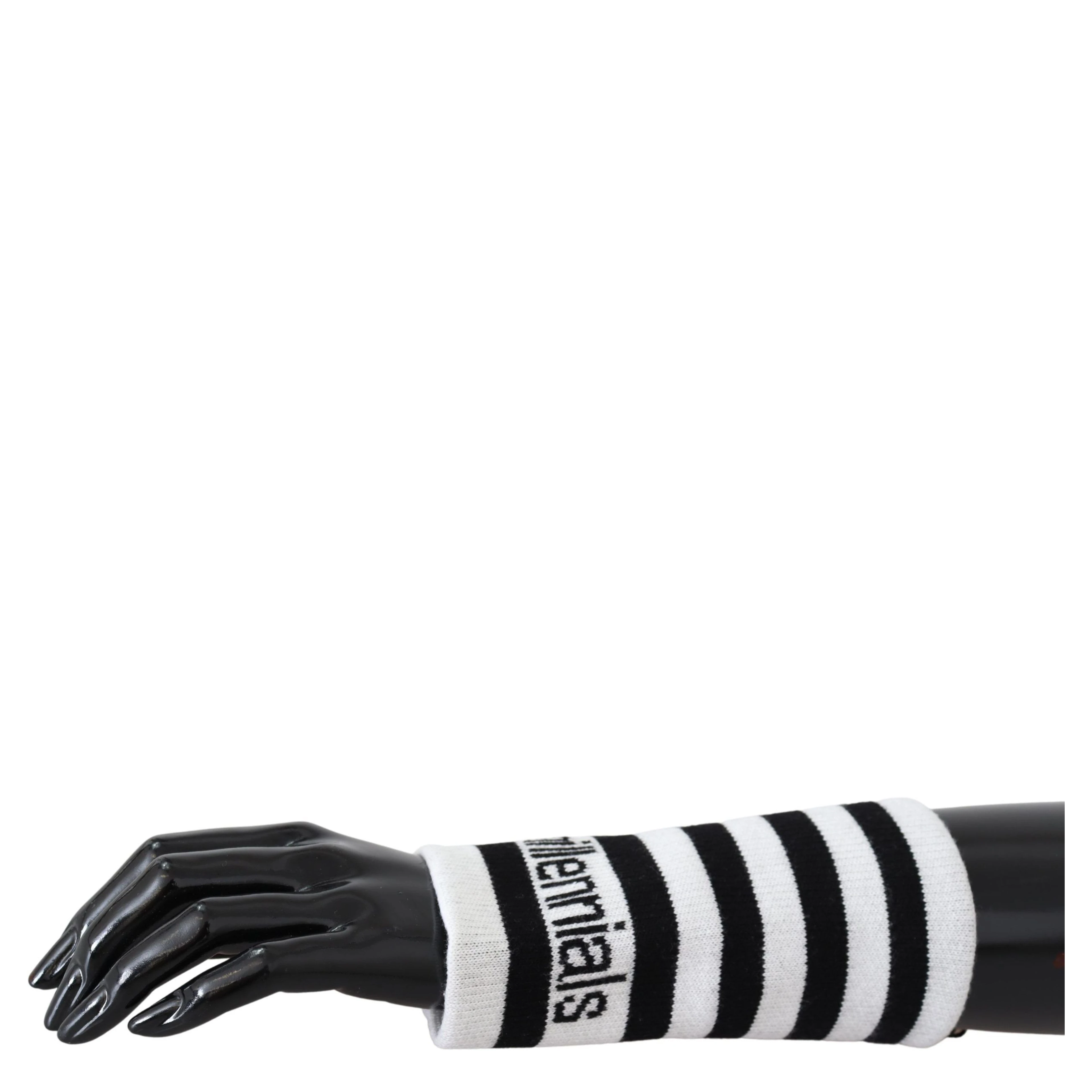 Black White Wool DGMillennials Wristband Wrap