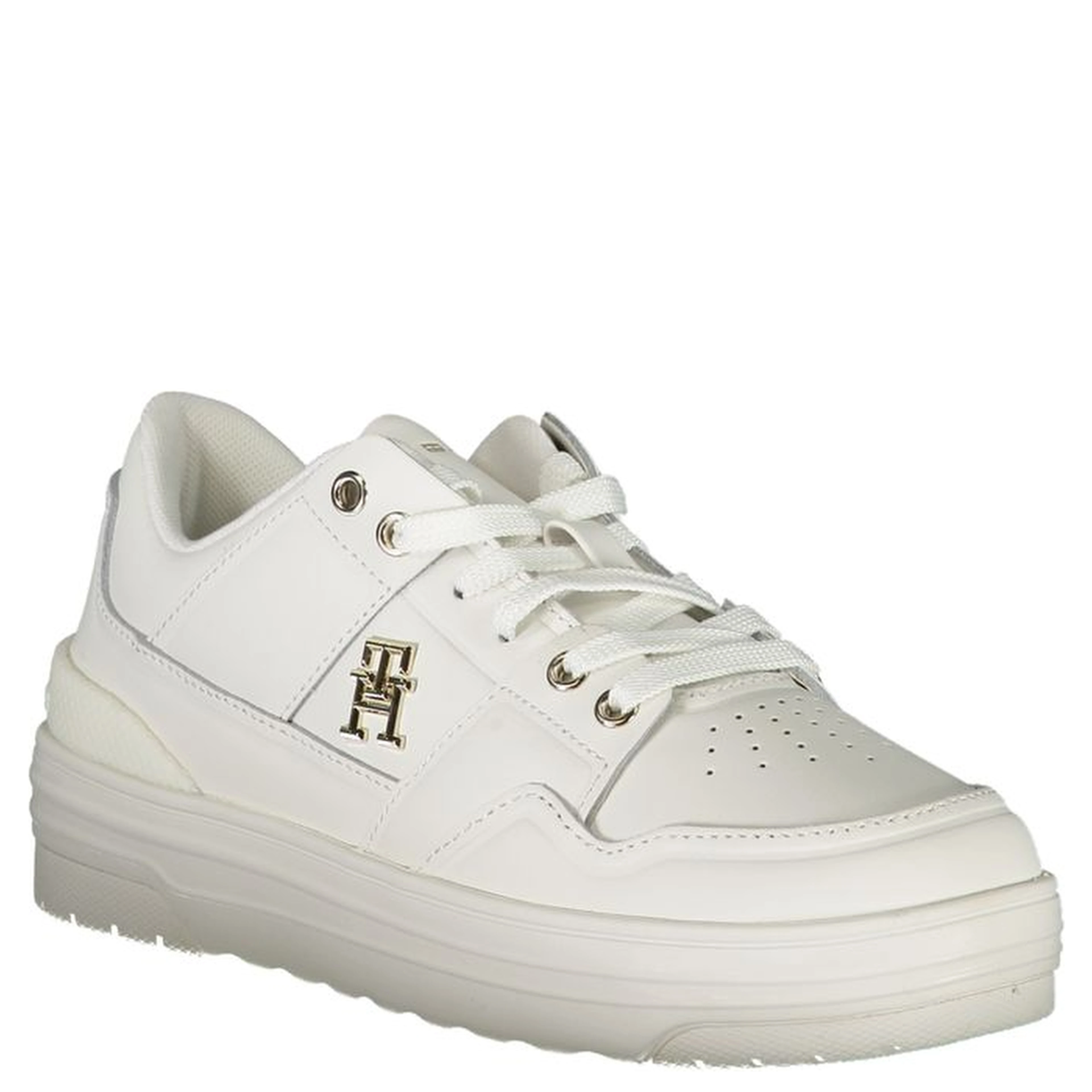 White Polyester Sneaker