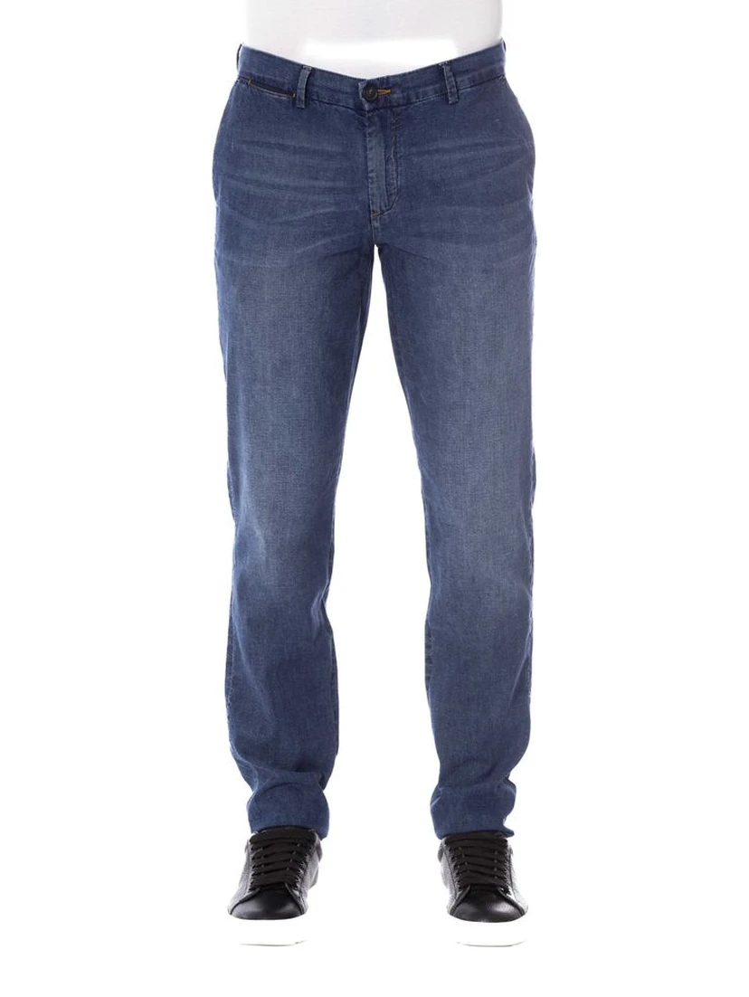 Blue Cotton Jeans Denim