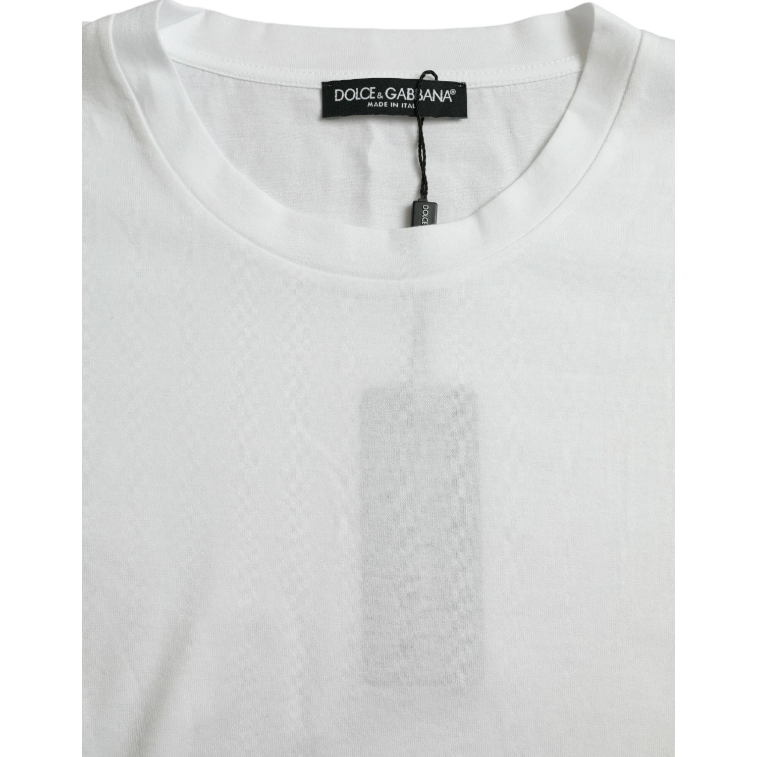 White Cotton Short Sleeves Crewneck T-shirt