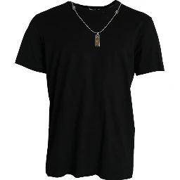 Black Silver Chain Short Sleeve T-shirt