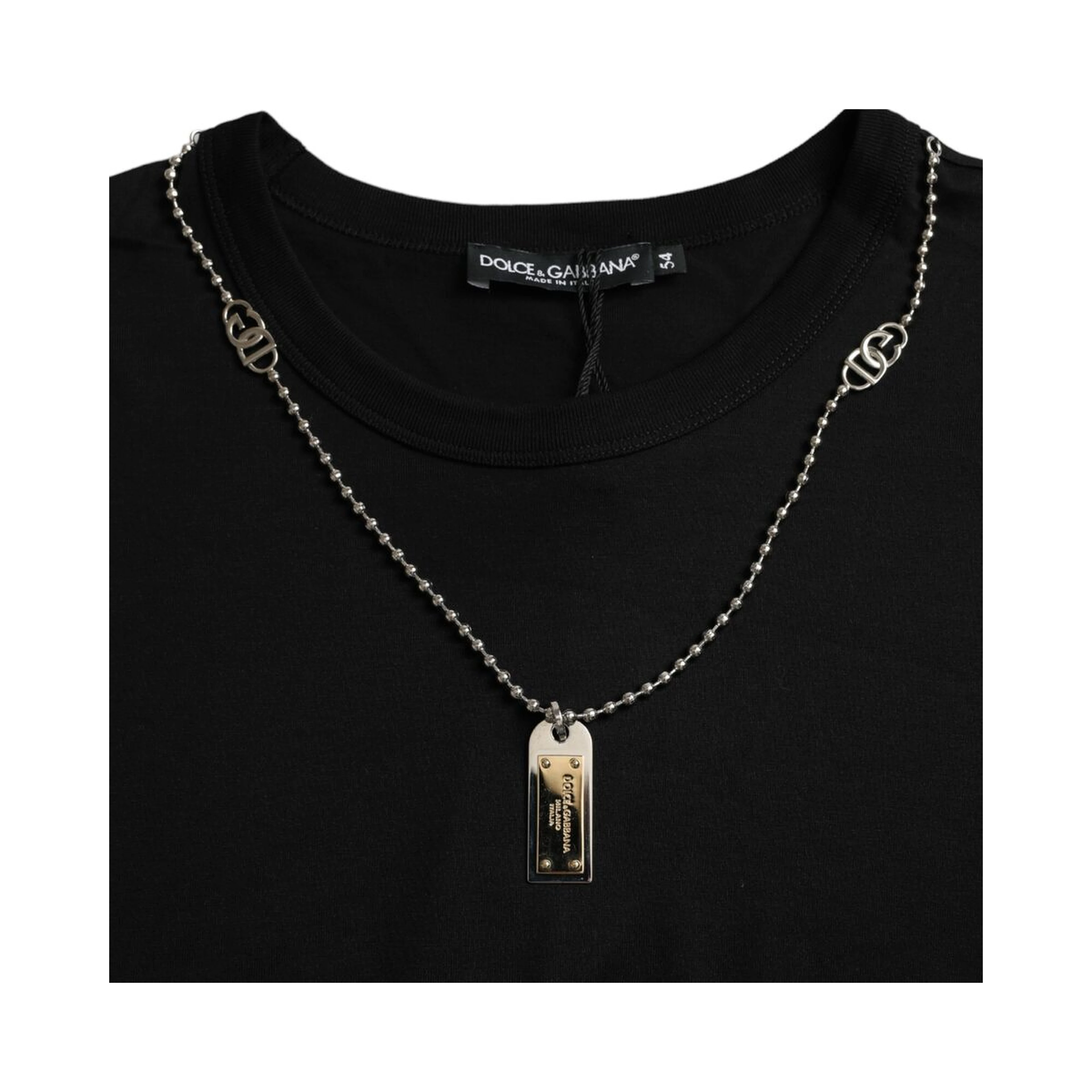 Black Silver Chain Short Sleeve T-shirt