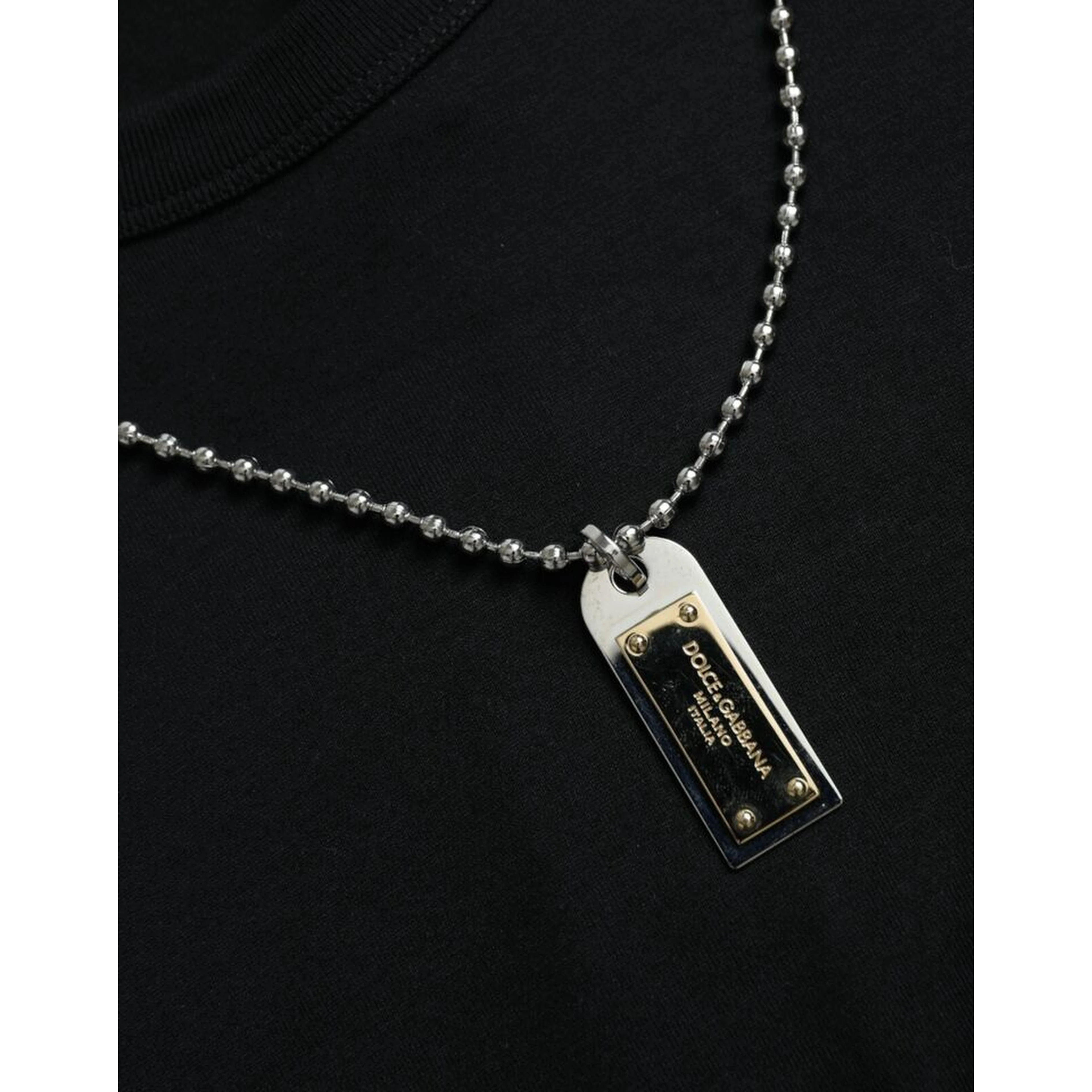 Black Silver Chain Short Sleeve T-shirt