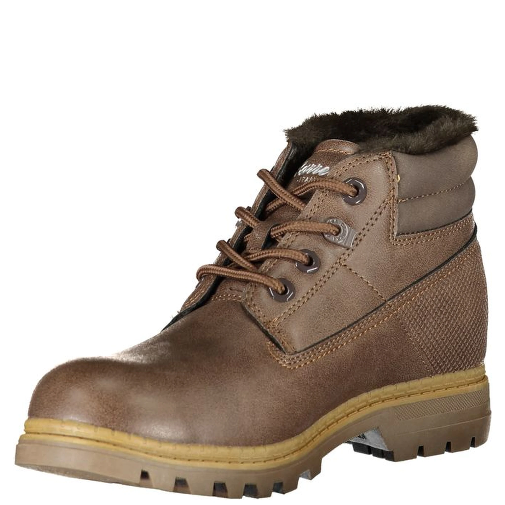 Brown Polyester Ankle