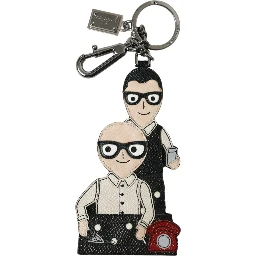 Leather Dominico Stefano #DGFAMILY Logo Badge Keychain