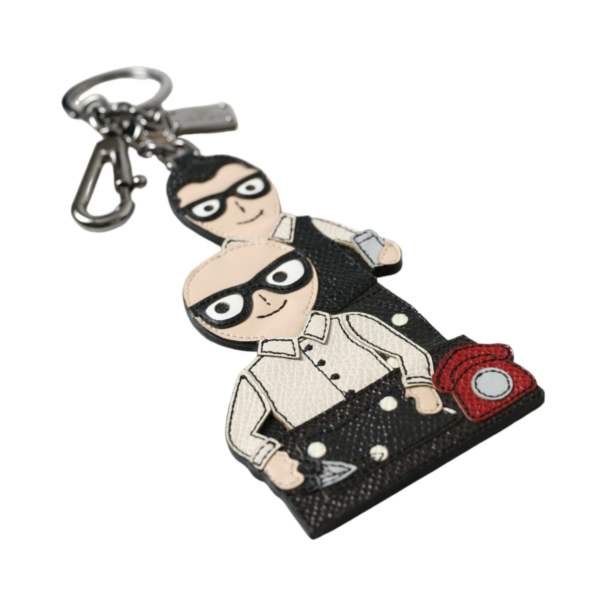 Leather Dominico Stefano #DGFAMILY Logo Badge Keychain