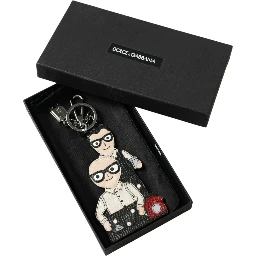 Leather Dominico Stefano #DGFAMILY Logo Badge Keychain