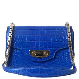Blue Exotic Leather Neo Classic Purse Shoulder Handbag Bag