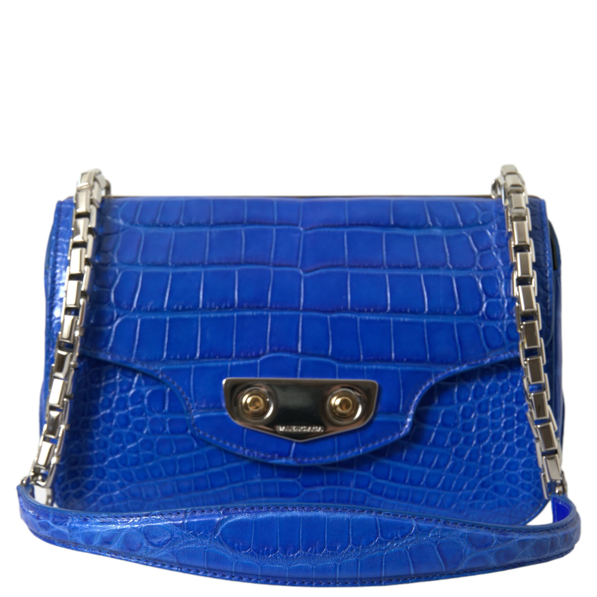 Blue Exotic Leather Neo Classic Purse Shoulder Handbag Bag