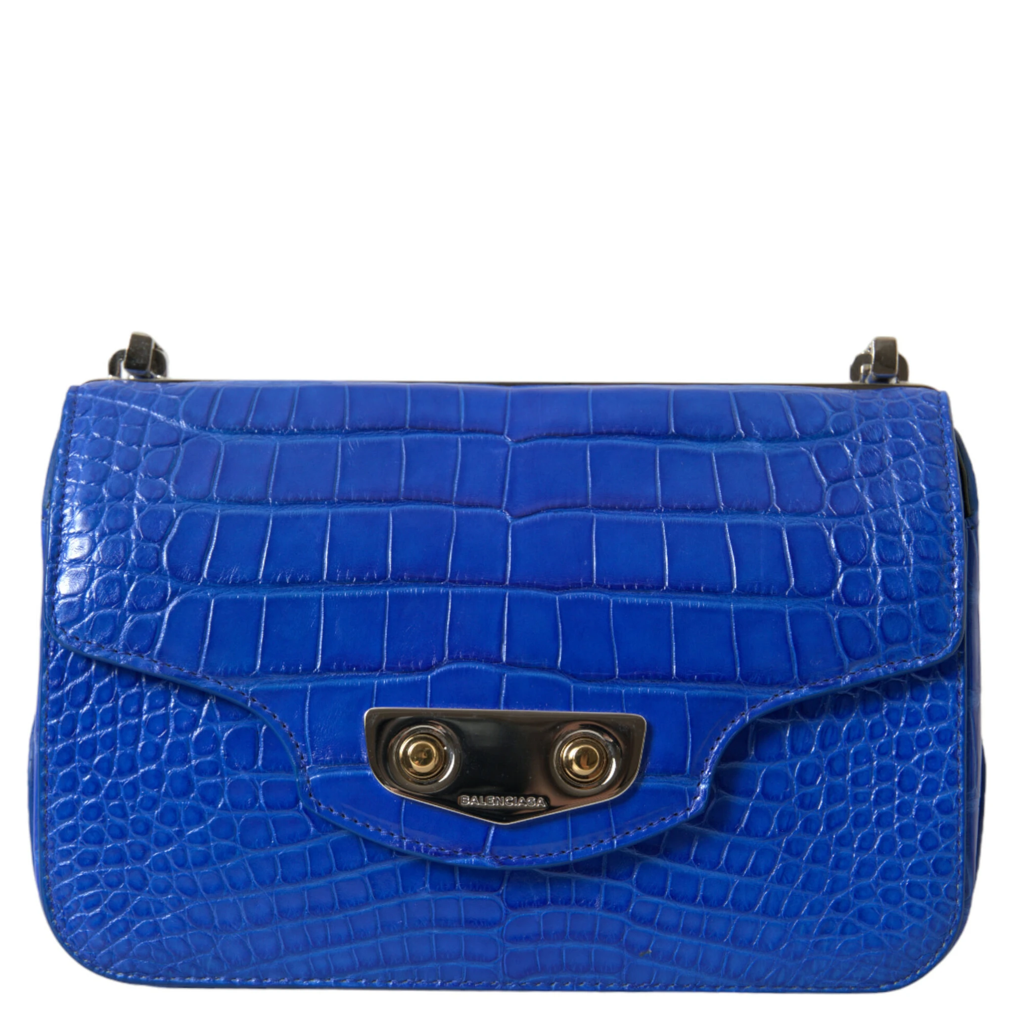 Blue Exotic Leather Neo Classic Purse Shoulder Handbag Bag