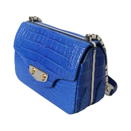 Blue Exotic Leather Neo Classic Purse Shoulder Handbag Bag