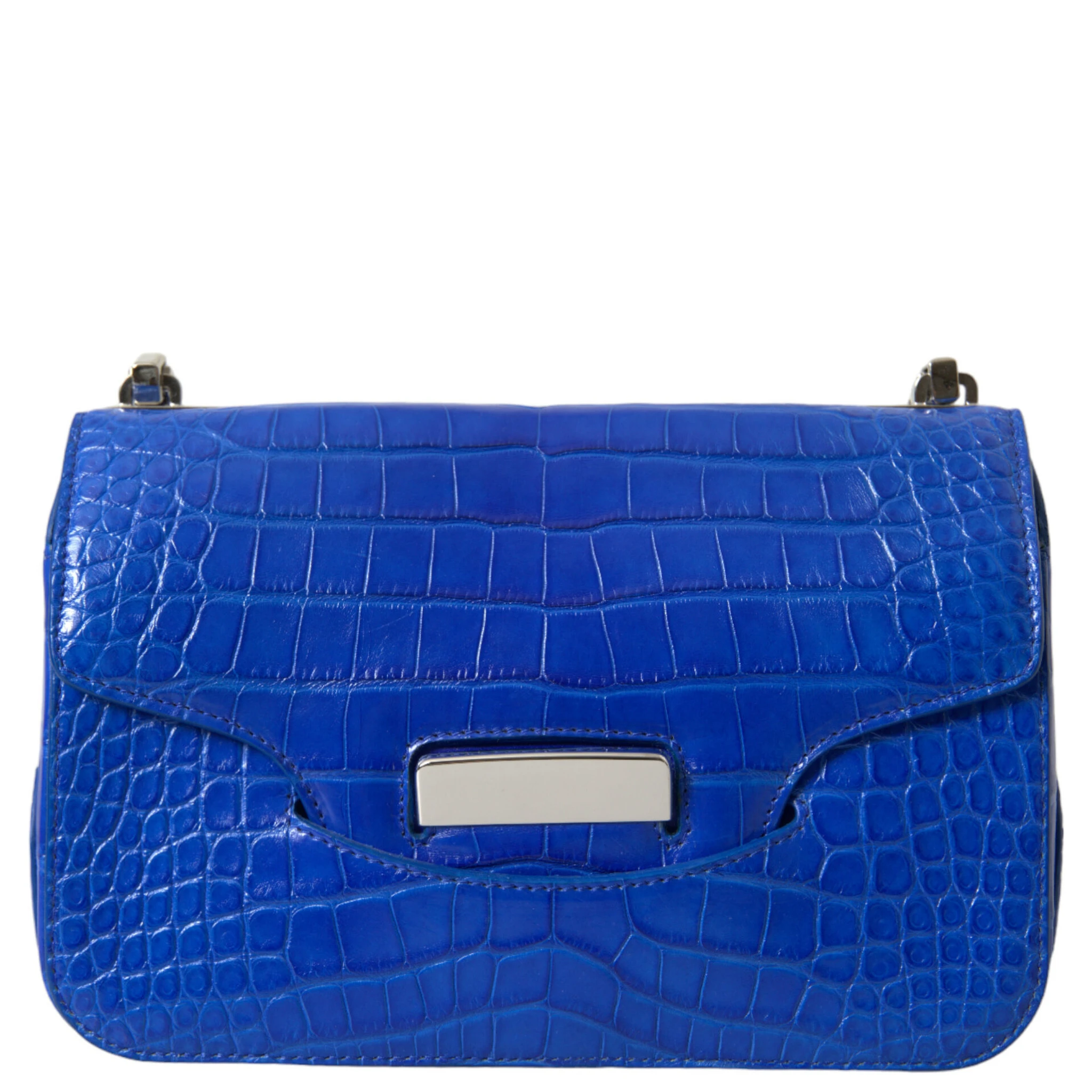 Blue Exotic Leather Neo Classic Purse Shoulder Handbag Bag