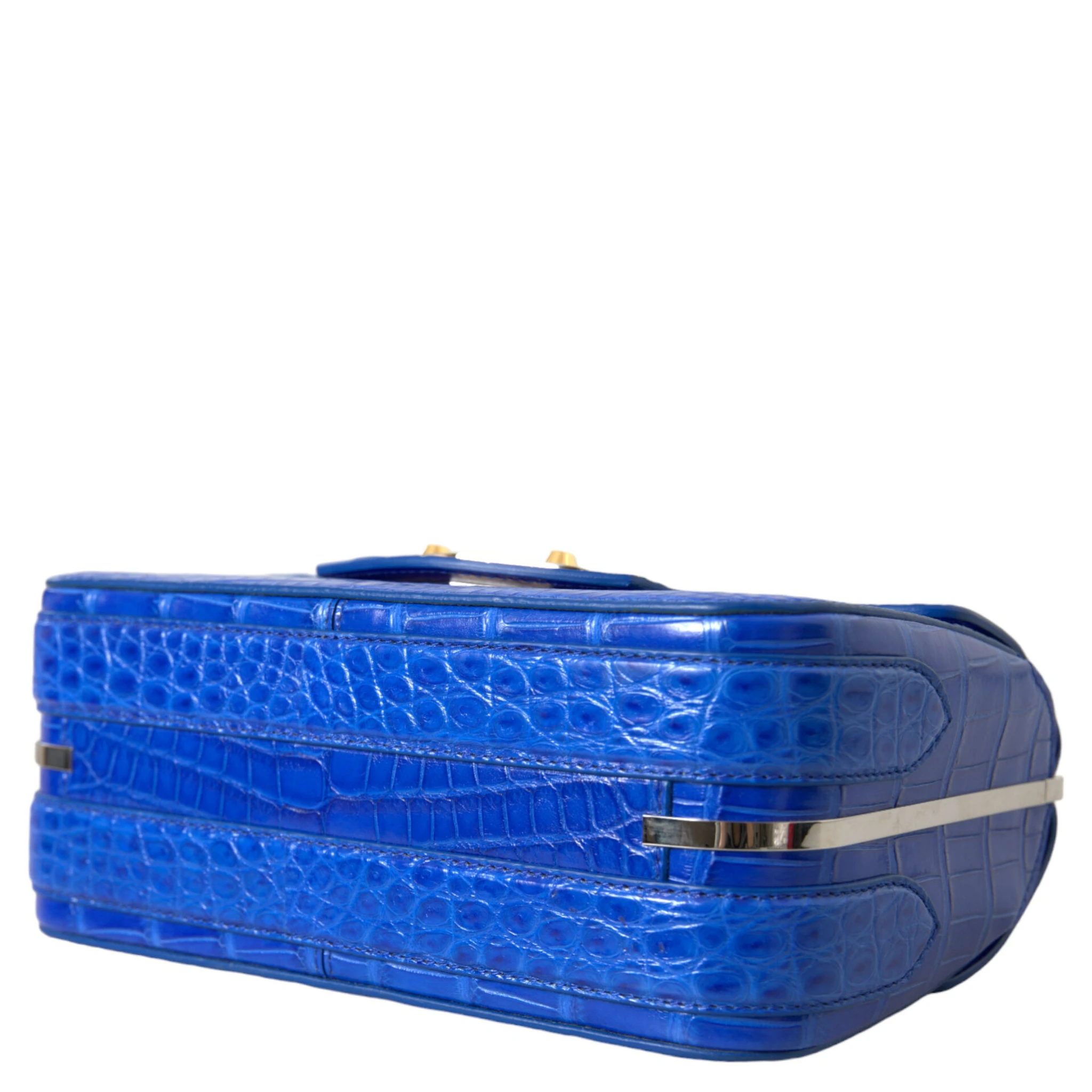 Blue Exotic Leather Neo Classic Purse Shoulder Handbag Bag