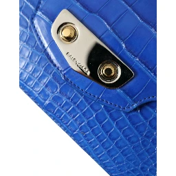 Blue Exotic Leather Neo Classic Purse Shoulder Handbag Bag