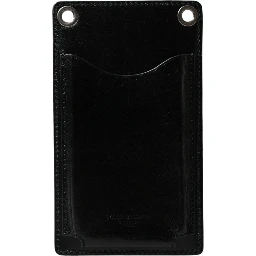 Wallet Black Horse Leather Zip Logo Cross Body Phone Slot