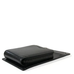 Wallet Black Horse Leather Zip Logo Cross Body Phone Slot