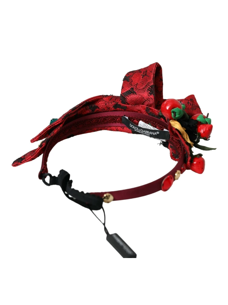 Red Cherry Sicily Embellished Women Hairband Diadem alternative