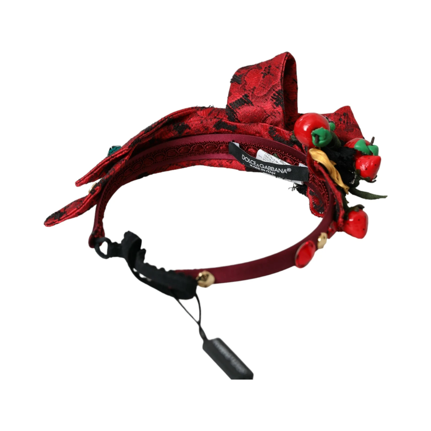 Red Cherry Sicily Embellished Women Hairband Diadem