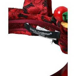 Red Cherry Sicily Embellished Women Hairband Diadem