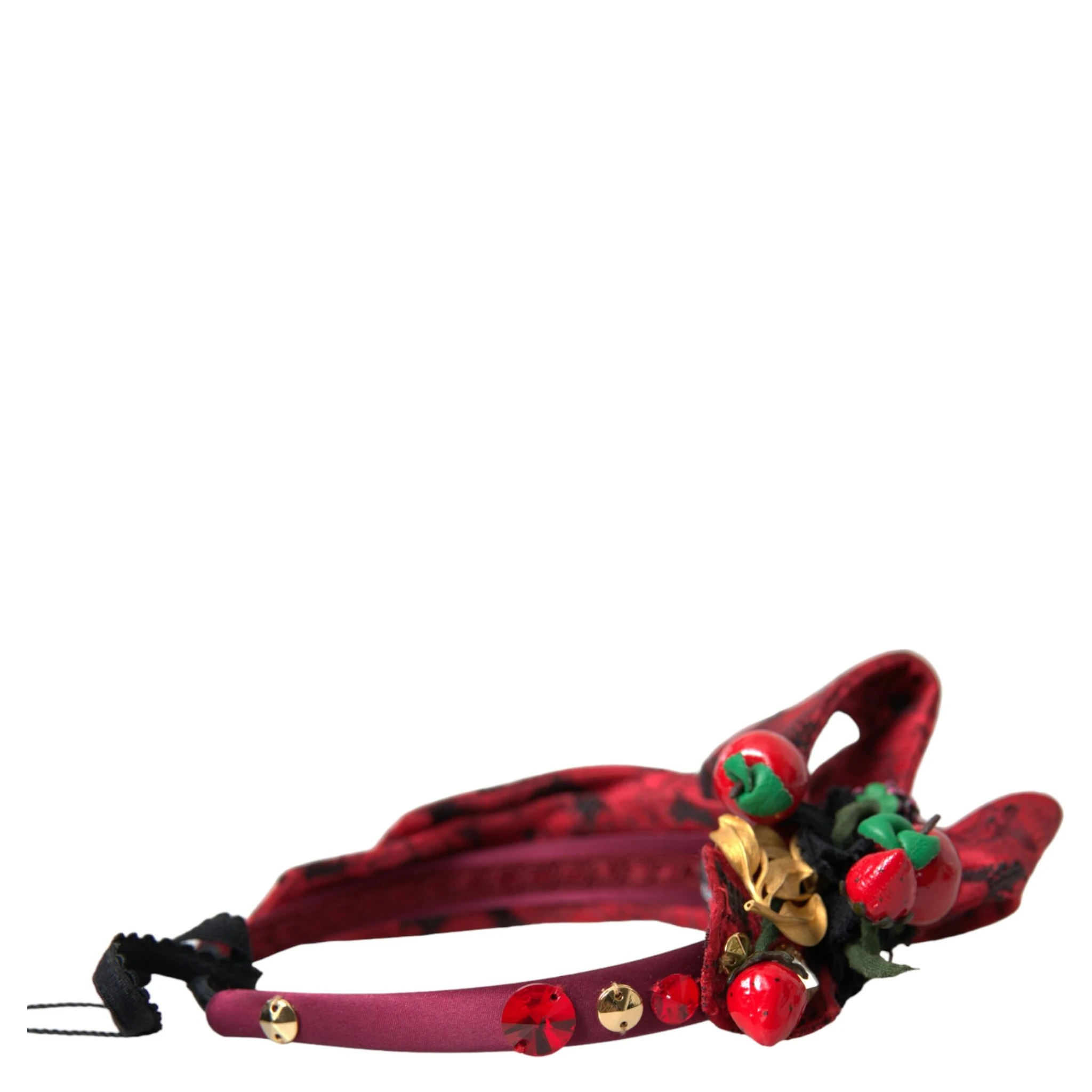 Red Cherry Sicily Embellished Women Hairband Diadem