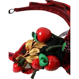 Red Cherry Sicily Embellished Women Hairband Diadem
