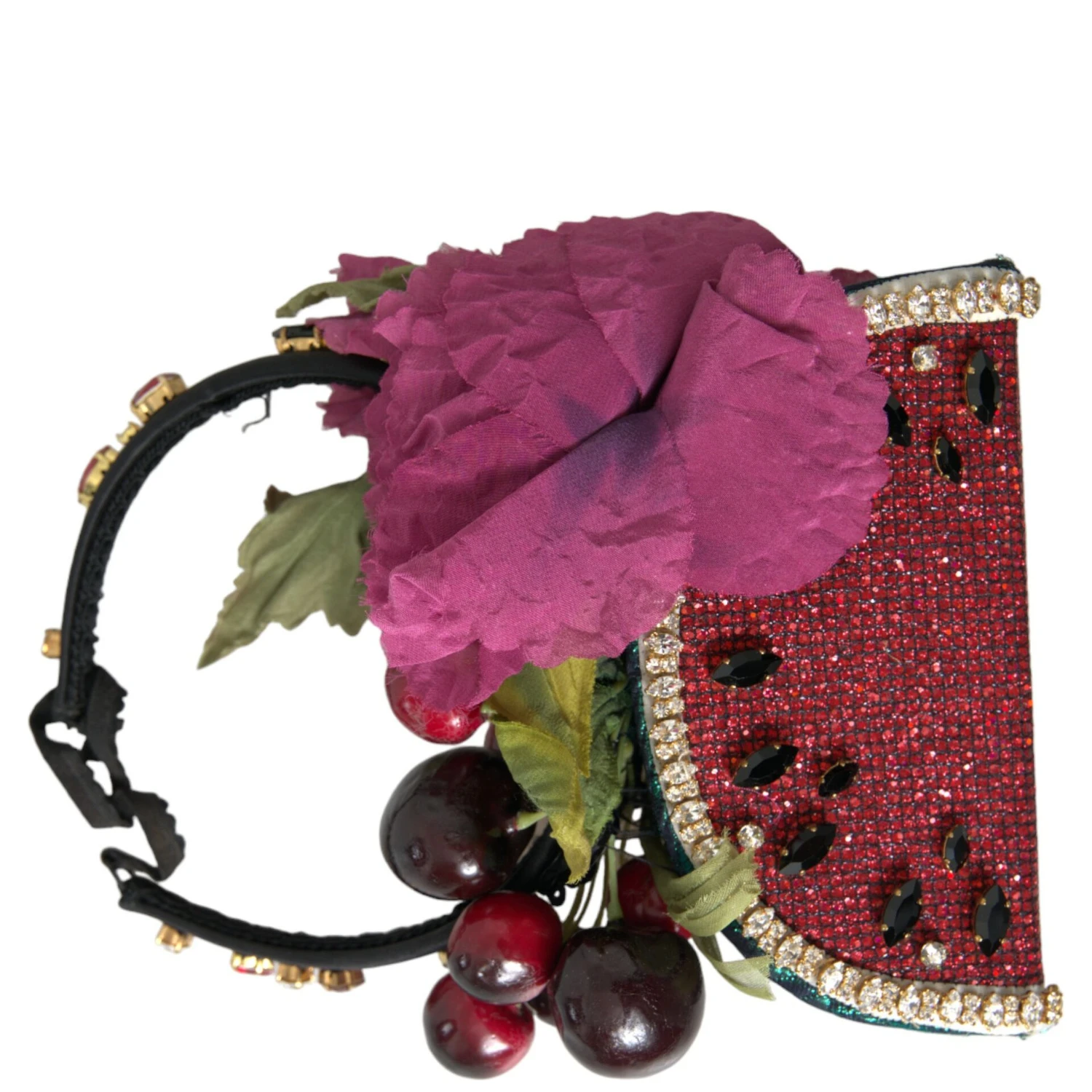 Red Watermelon Cherry Crystal Hairband Statement Diadem
