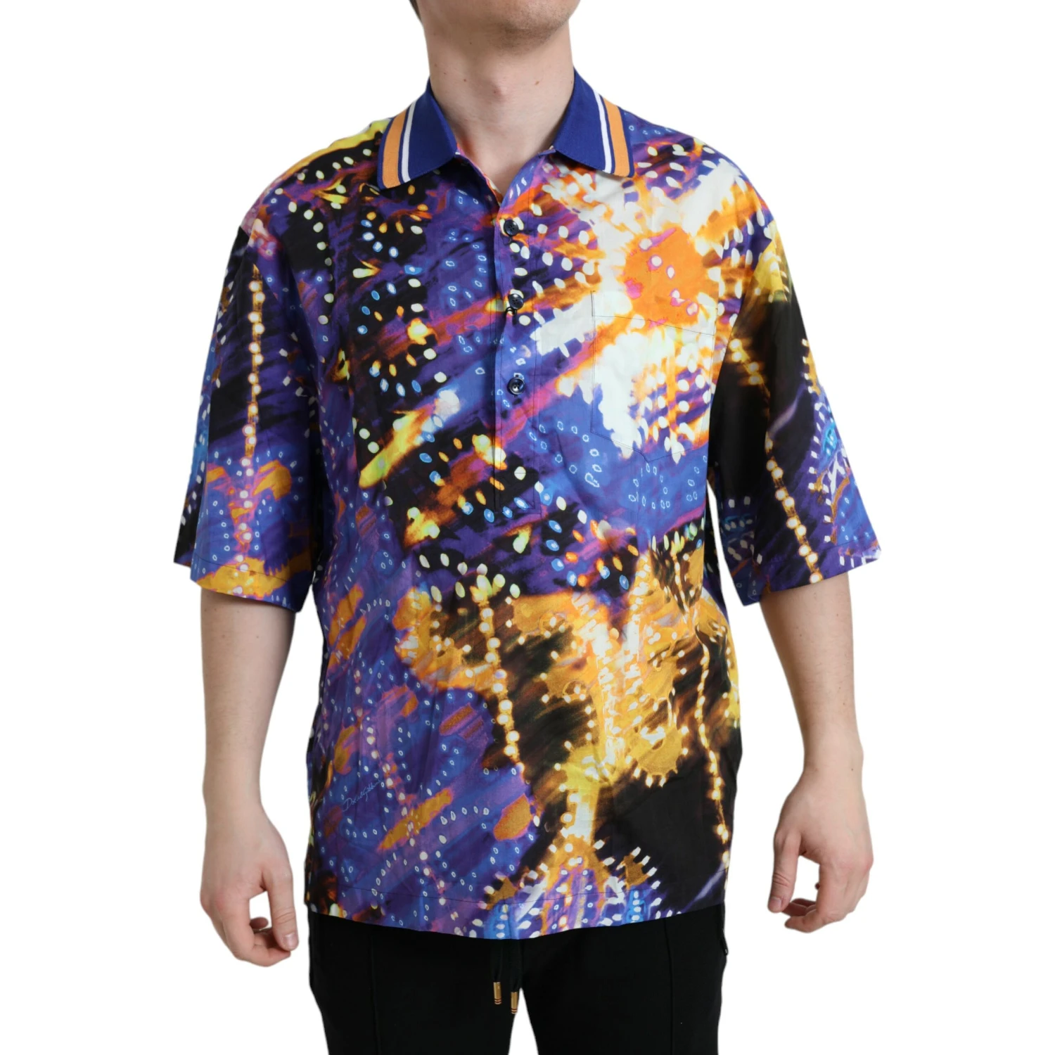 Multicolor Luminarie Print Cotton Casual Shirt