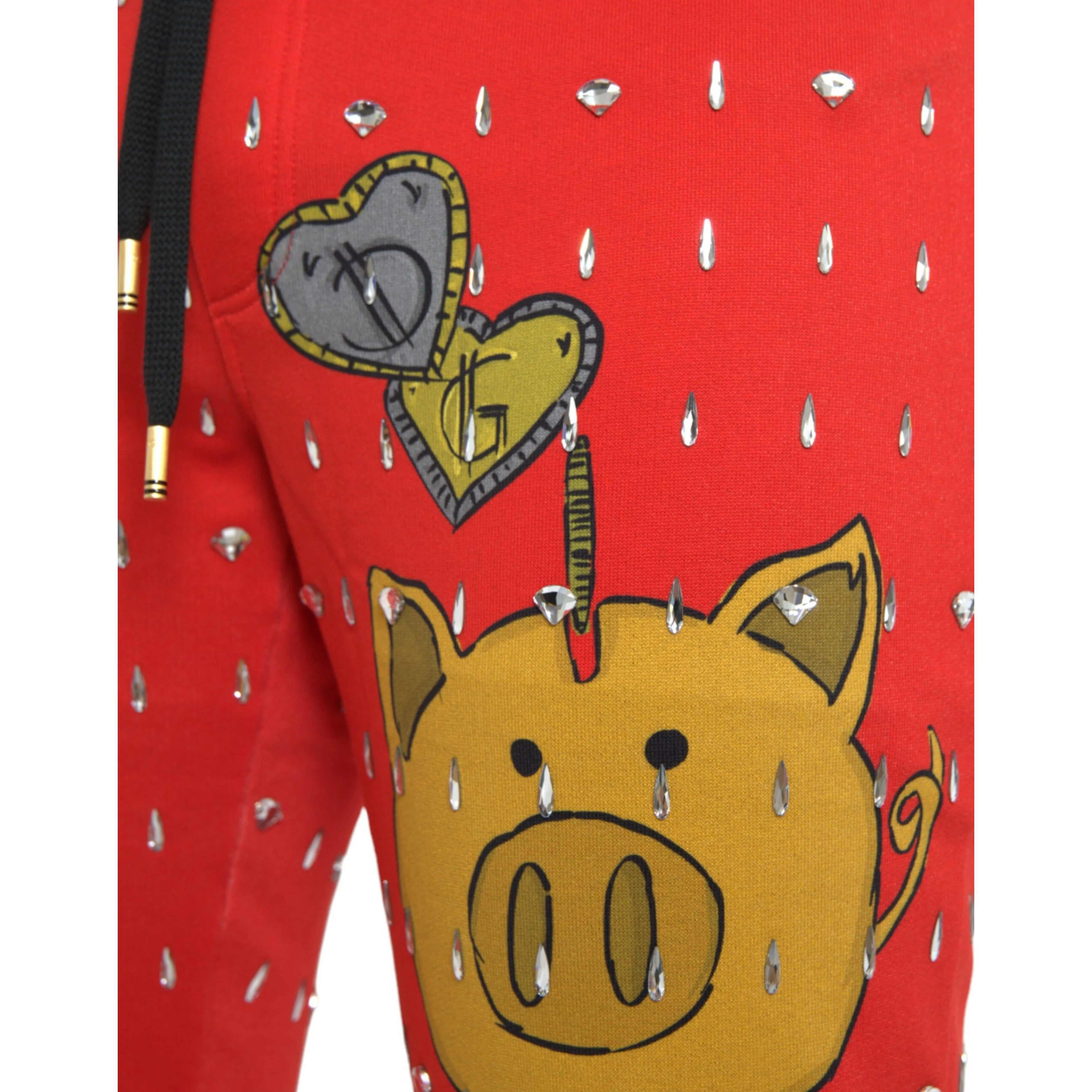 Red Year Of The Pig Jogger Sweatpants Pants