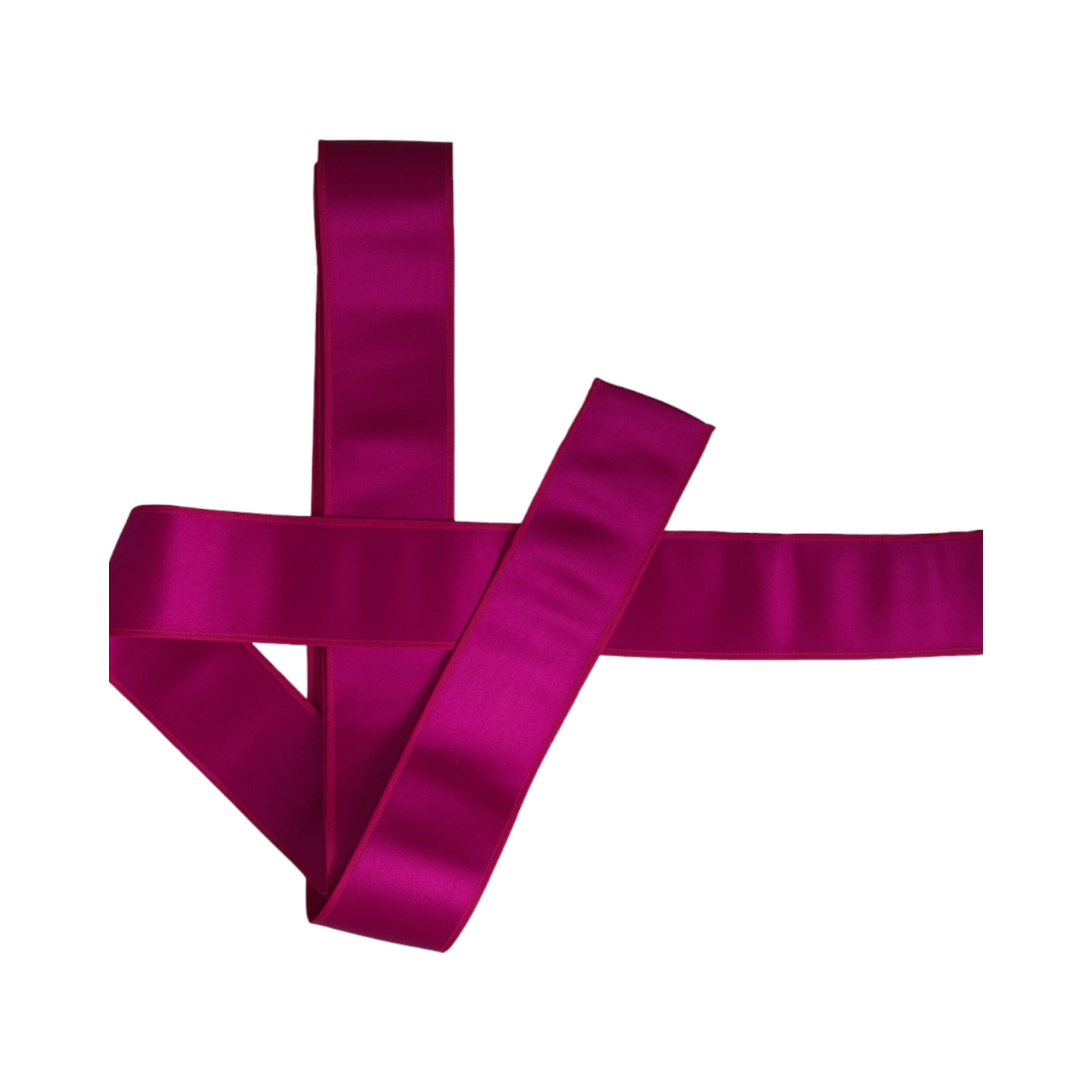 Fuchsia Pink Silk Waist Women Belt